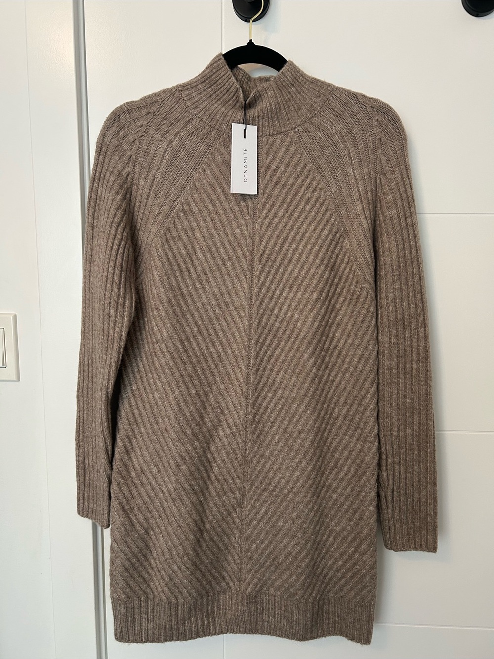 Dynamite NWT Mockneck Chevron Sweater Dress XXS